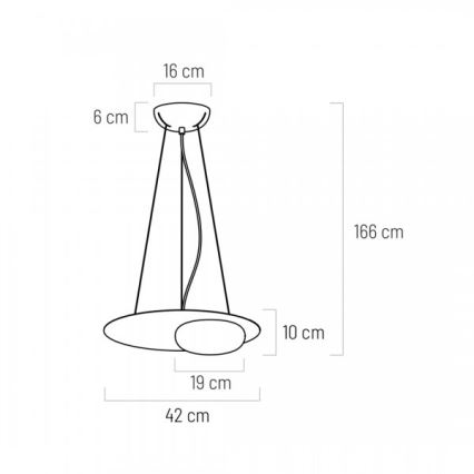 LED Lühter PETIT LED/12W/230V must