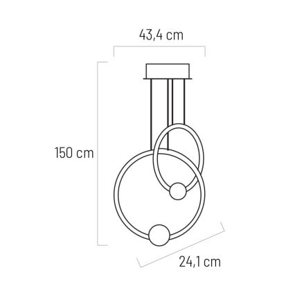 LED Hämardatav lühter LIV LED/50W/230V must + kaugjuhtimispult