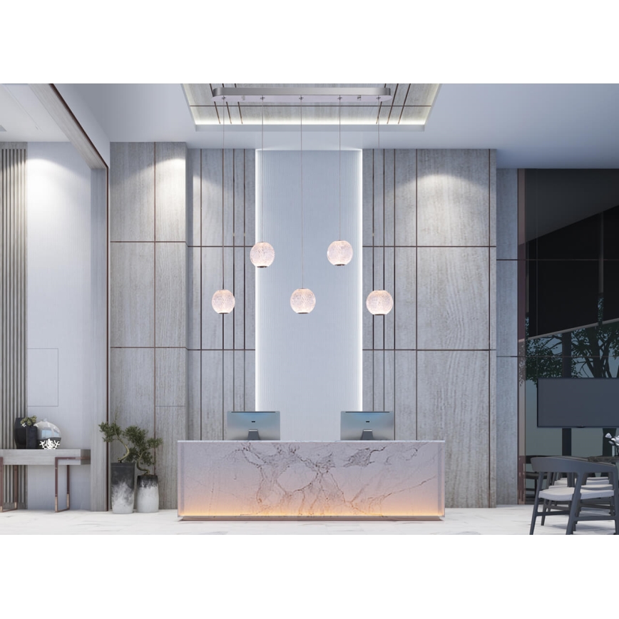 LED Lühter ESMOND 5xLED/4,8W/230V läikiv kroom