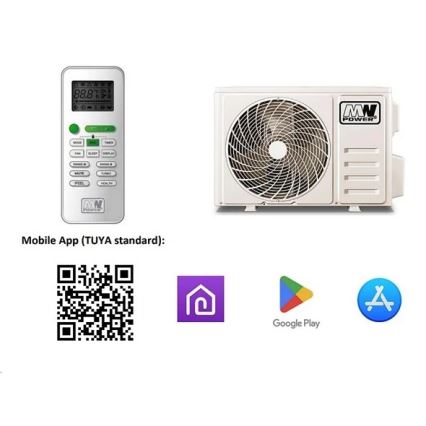 Kliimaseade 09K V1 2,6 kW Wi-Fi Tuya valge + kaugjuhtimispult