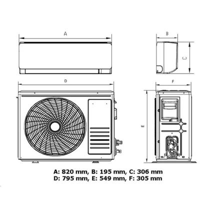 Kliimaseade 12K V1 3,65 kW Tuya Wi‑Fi valge + kaugjuhtimispult