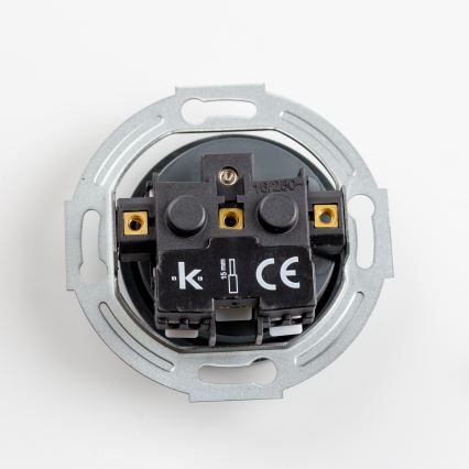 Kliklap - 3-kohaline retro-pistikupesa koduseks kasutamiseks raamiga 230V antratsiit
