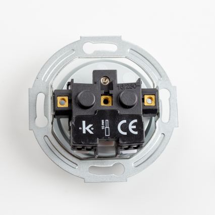 Kliklap - kolme pesaga retro pistikupesa koduseks kasutamiseks raamiga, 230 V, hall