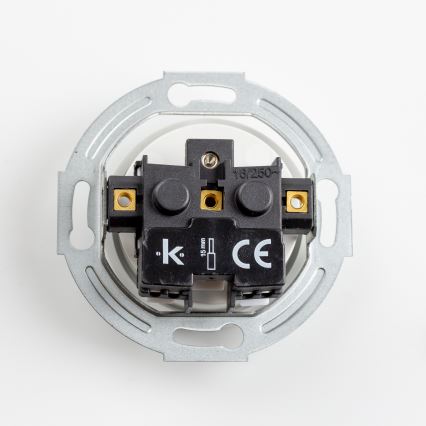 Kliklap - Kolmekordne retro kodune pistikupesa raamiga, 230 V, lumevalge