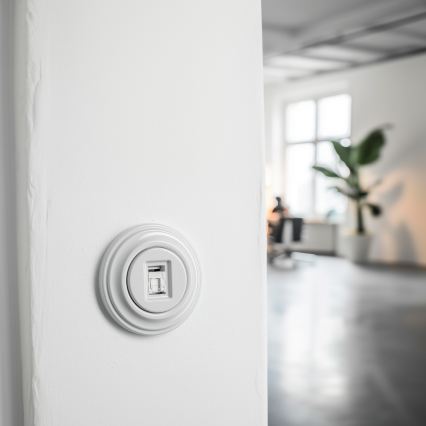 Kliklap - Retro andmepesa raamiga, lumivalge