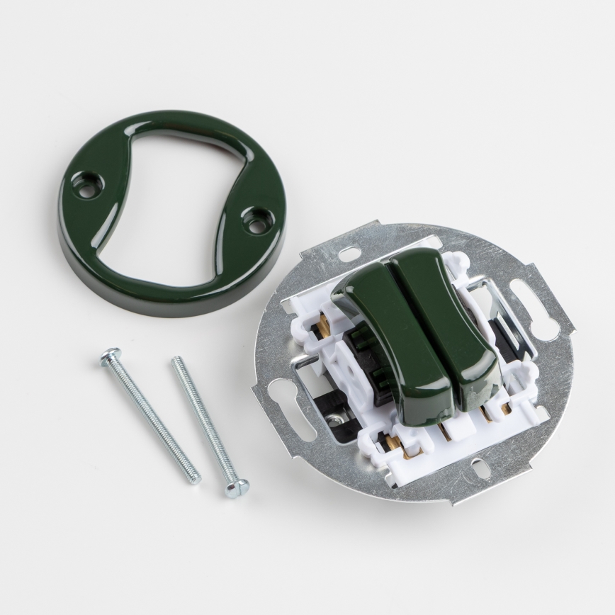 Kliklap - Retro kahekordne trepilüliti raamiga nr. 6+6, roheline