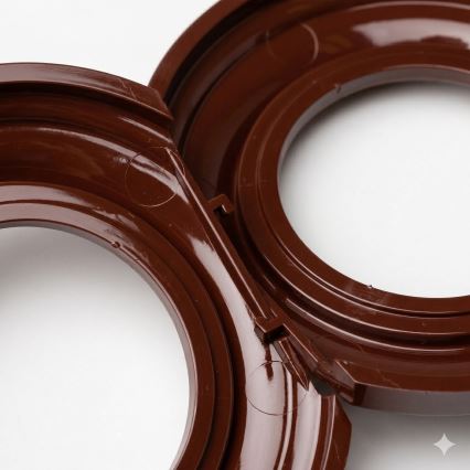 Kliklap - Retro keskmine raam, pruun