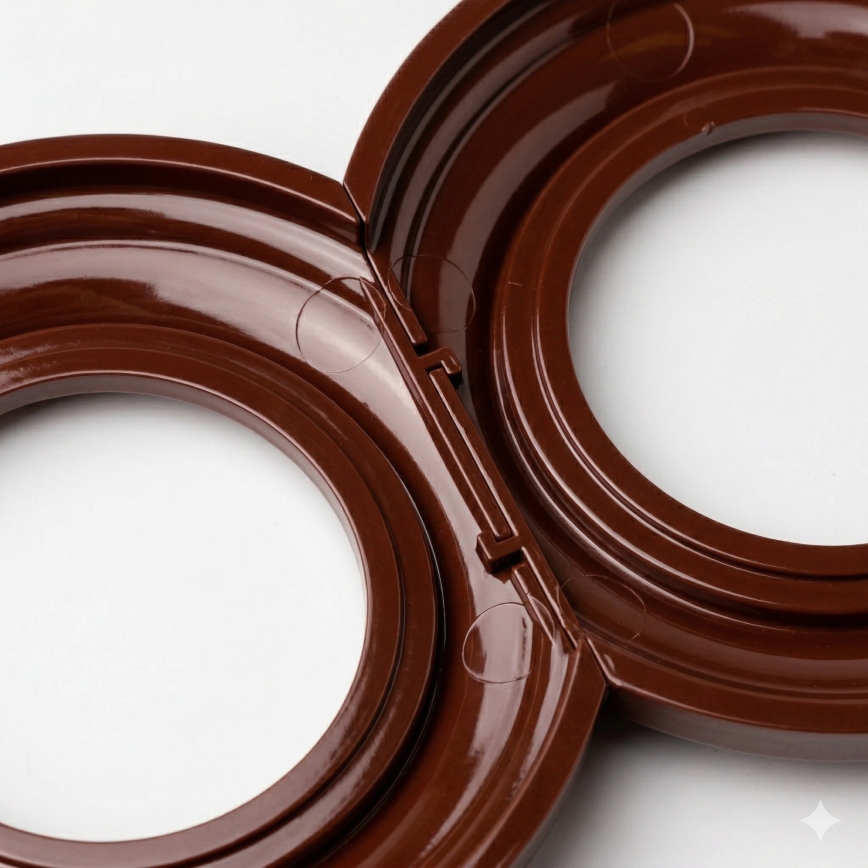 Kliklap - Retro keskmine raam, pruun