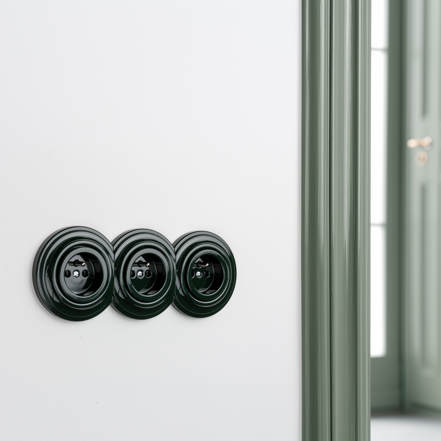 Kliklap - Retro keskmine raam roheline