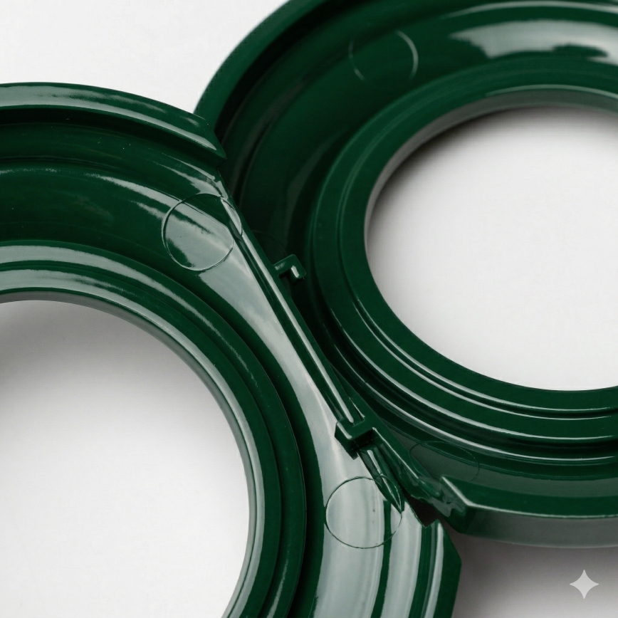 Kliklap - Retro keskmine raam roheline