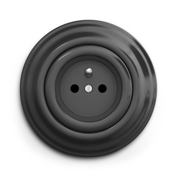 Kliklap - Retro kodune pistikupesa raamiga 230V antratsiit