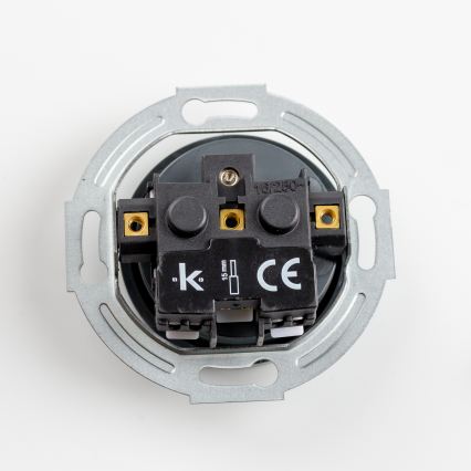 Kliklap - Retro kodune pistikupesa raamiga 230V antratsiit