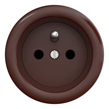 Kliklap - Retro kodune pistikupesa raamita 230V pruun