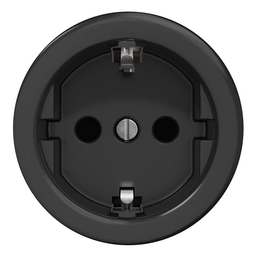 Kliklap - Retro kodune raamita SCHUKO pistikupesa 230V/16A must
