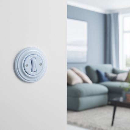 Kliklap - retro-nupp raamiga, sinine