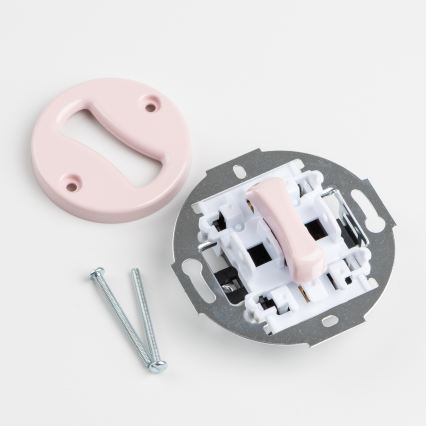 Kliklap - retro-nupp raamiga, vanaroosa