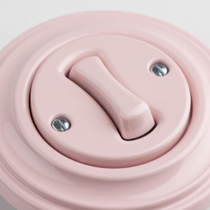 Kliklap - retro-nupp raamiga, vanaroosa