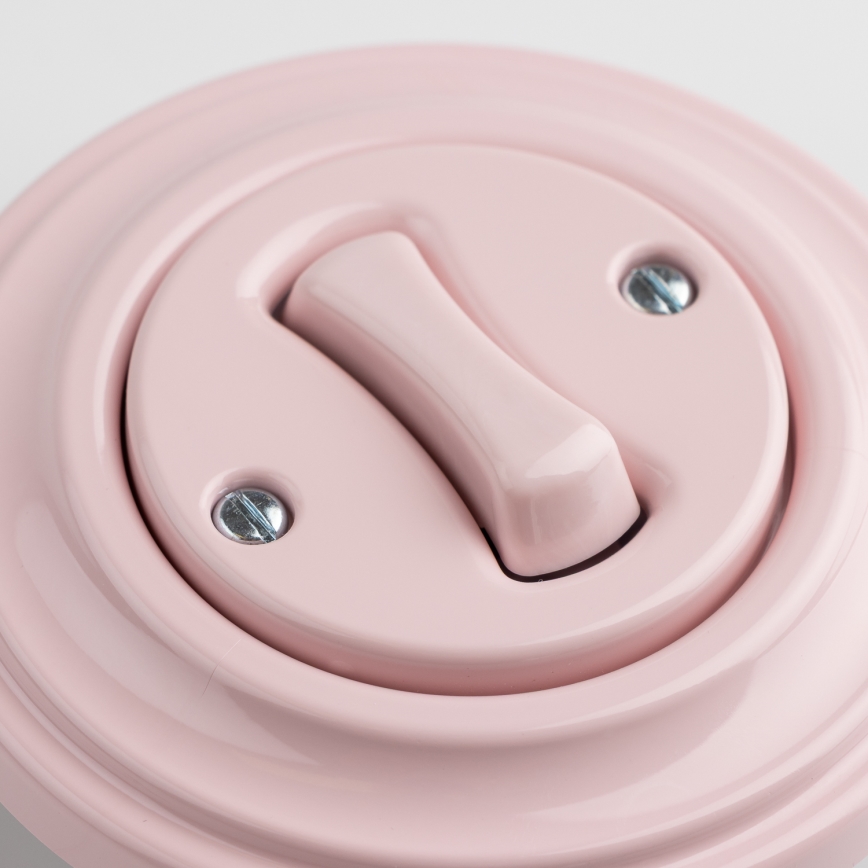 Kliklap - retro-nupp raamiga, vanaroosa