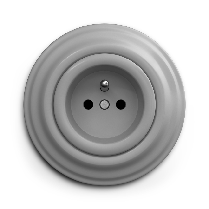 Kliklap - retro pistikupesa raamiga 230 V, hall