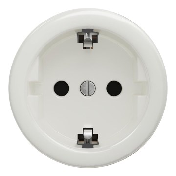 Kliklap - retro raamita kodune pistikupesa SCHUKO 230V/16A valge