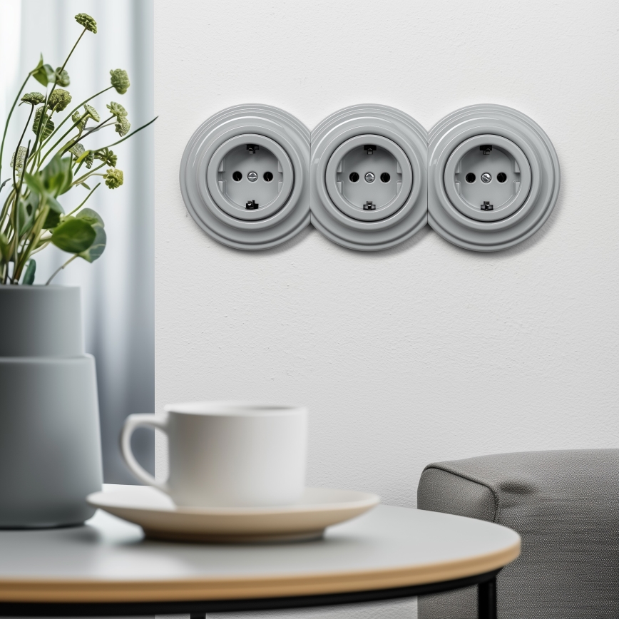 Kliklap - Retro raamita kodune SCHUKO 230V/16A hall