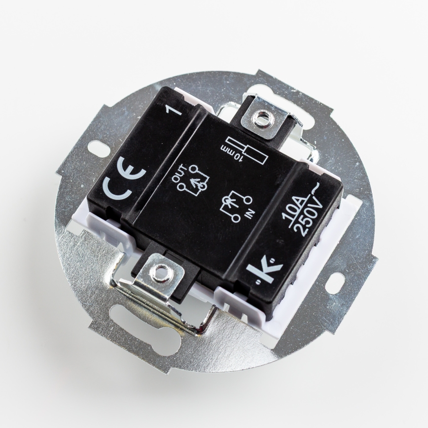 Kliklap - retro raamita ühepoolne lüliti nr 1, keraamiline valge