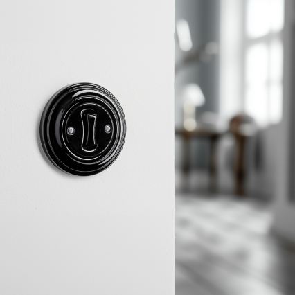 Kliklap - retro ristlüliti raamiga nr. 7, must