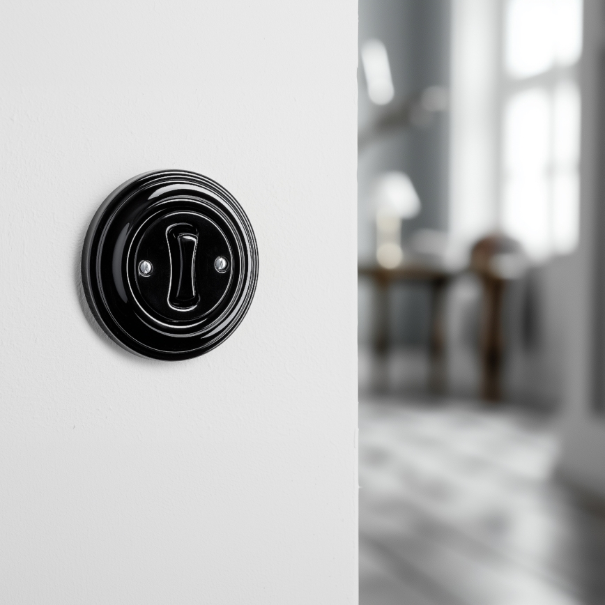 Kliklap - retro ristlüliti raamiga nr. 7, must