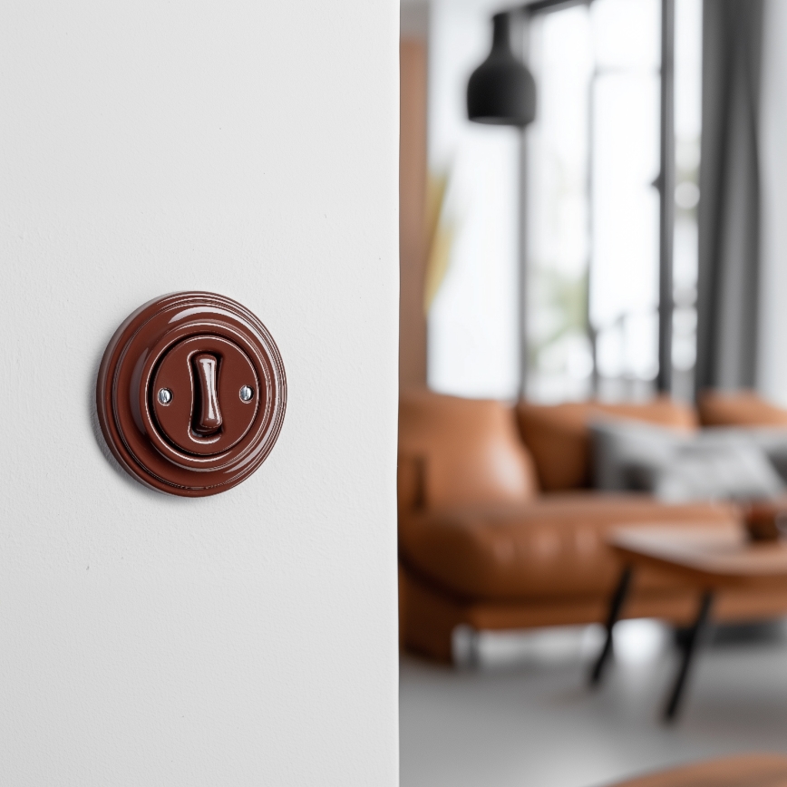 Kliklap - retro ristlüliti raamiga nr 7, pruun