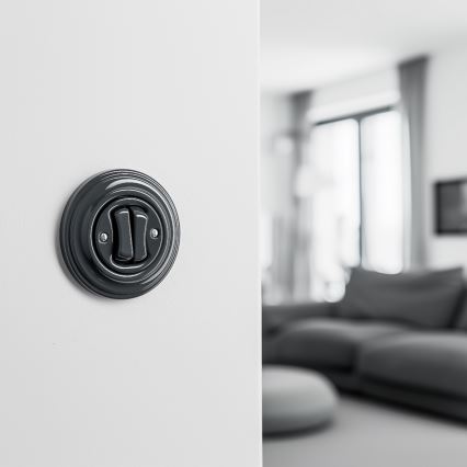 Kliklap - Retro-seeria lüliti raamiga nr 5 antratsiit