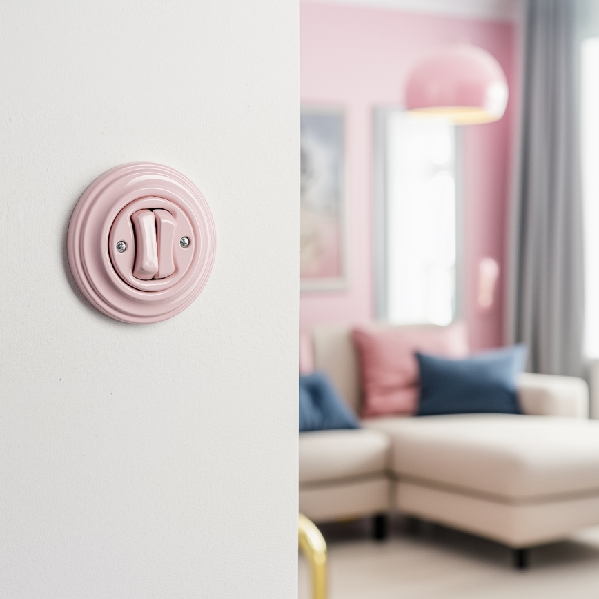 Kliklap - Retro seerialüliti raamiga nr. 5 vanaroosa