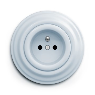 Kliklap - Retro seinakontakt raamiga, 230 V, sinine