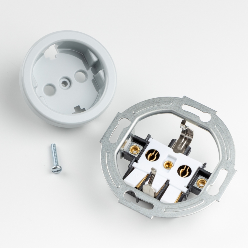 Kliklap - Retro seinapistikupesa raamiga SCHUKO 230V/16A hall