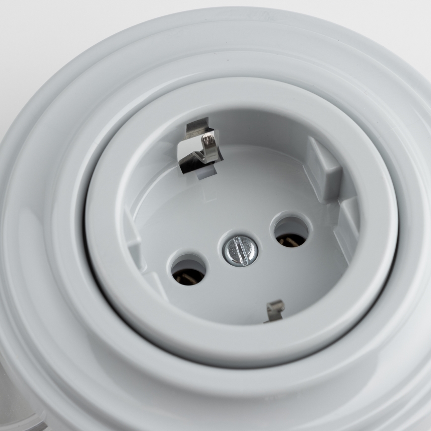 Kliklap - Retro seinapistikupesa raamiga SCHUKO 230V/16A hall