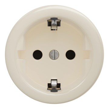 Kliklap - Retro seinapistikupesa raamita SCHUKO 230V/16A beež