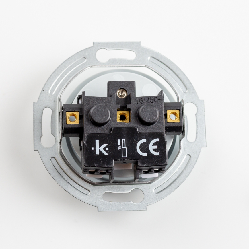 Kliklap - retro stiilis kodune pistikupesa ilma raamita, 230 V, hall