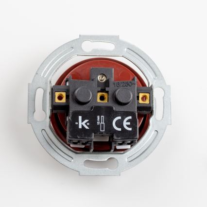 Kliklap - retro-stiilis kodune pistikupesa raamiga 230V pruun