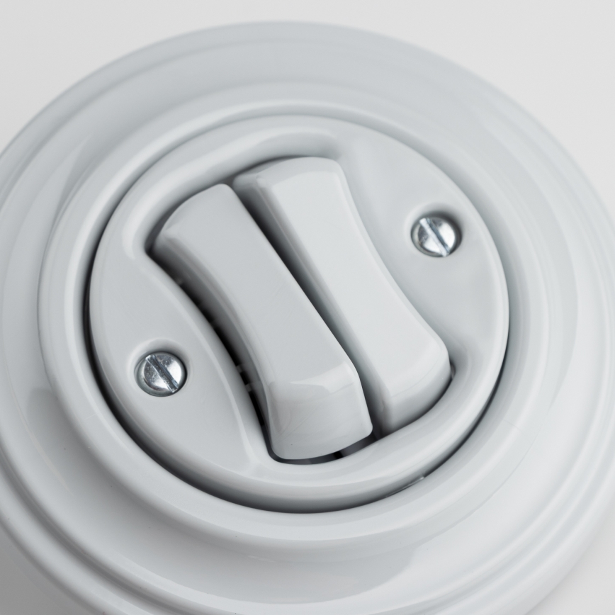 Kliklap - Retro topelt trepi lüliti raamiga nr. 6+6 hall