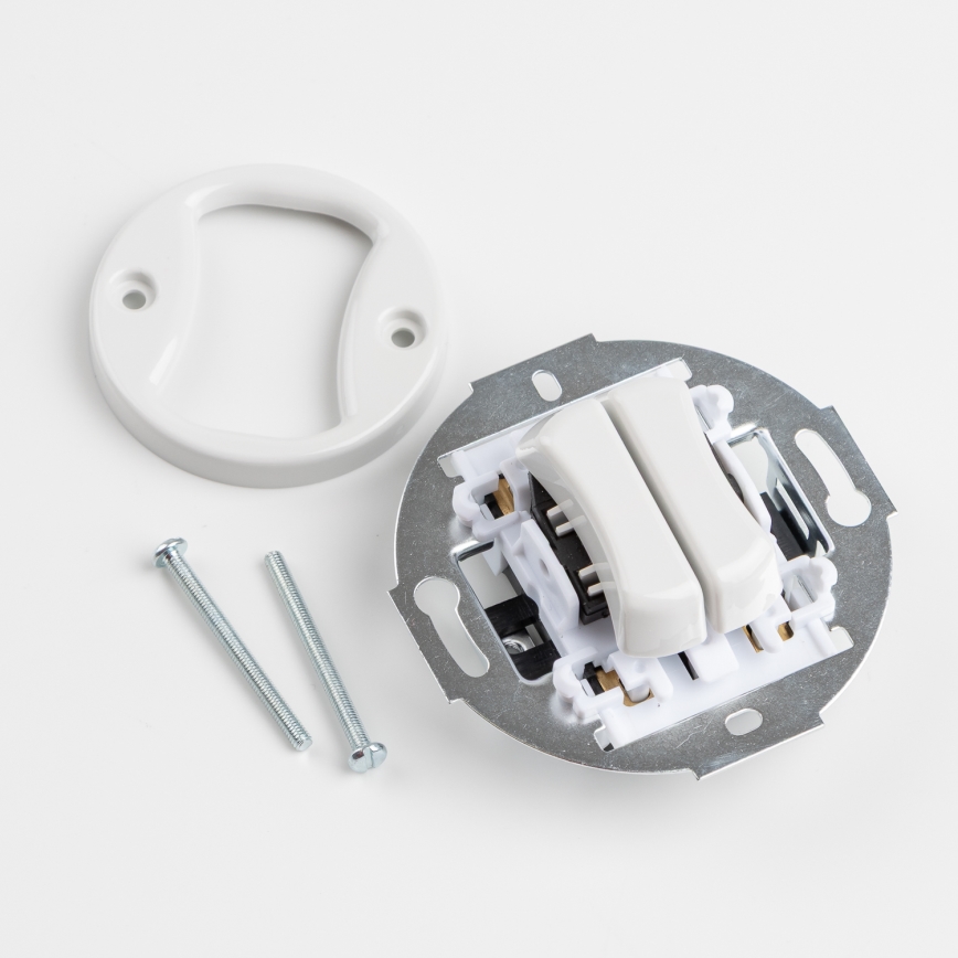 Kliklap - Retro topeltlüliti raamiga, keraamiline valge