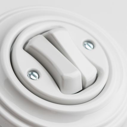 Kliklap - Retro topeltlüliti raamiga, keraamiline valge