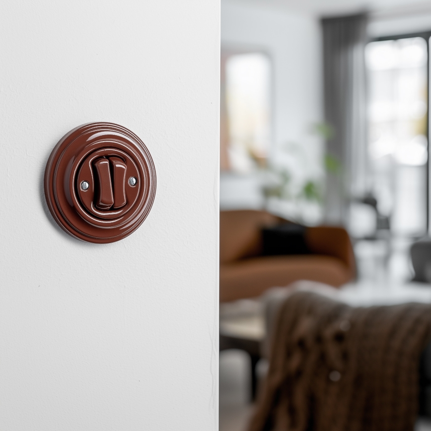 Kliklap - Retro topeltlüliti raamiga, pruun