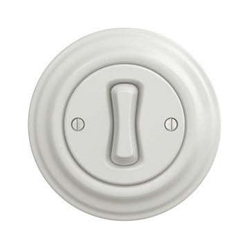 Kliklap - Retro trepilüliti raamiga nr 6, keraamiline valge