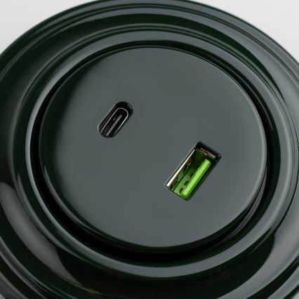 Kliklap - Retro USB-pesa (USB-A ja USB-C) raamiga, roheline