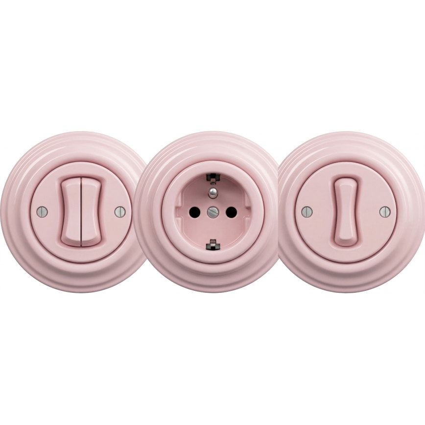 Kliklap - Retro väike keskne raam vanaroosa