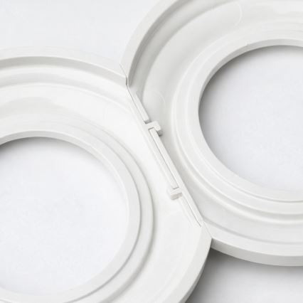 Kliklap - Topelt retro kodune pistikupesa raamiga SCHUKO 230V lumivalge