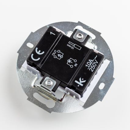 Kliklap - Topelt retro ühepoolne lüliti raamiga nr 1, keraamiline valge