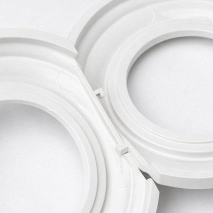 Kliklap - topelt retro ühepoolne lüliti raamiga nr 1, lumivalge