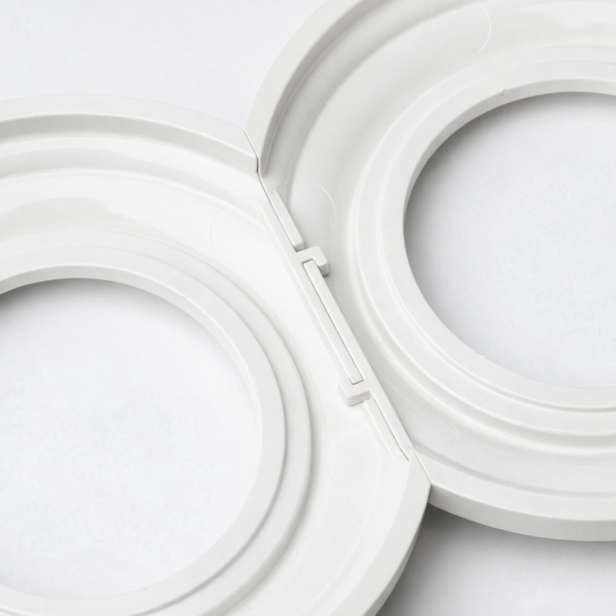 Kliklap - topelt retro ühepoolne lüliti raamiga nr 1, lumivalge