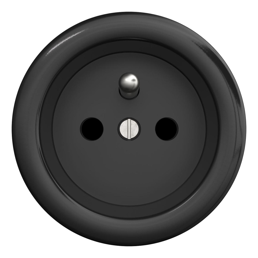 Kliklap - Vanaaegne pistik 230V must