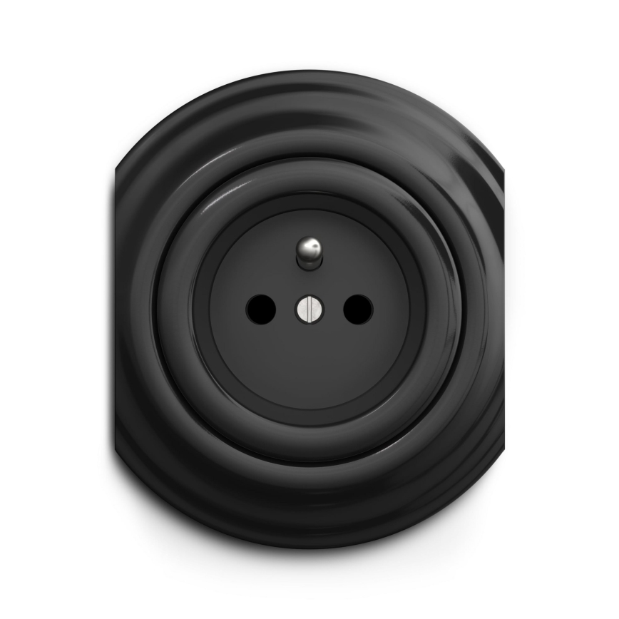 Kliklap - Vanaaegne pistik 230V must